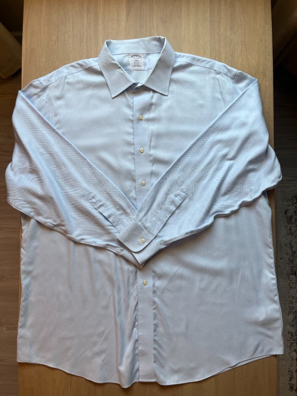 Brooks Brothers Men's Light Blue Dress Shirt 18 4/5